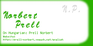 norbert prell business card